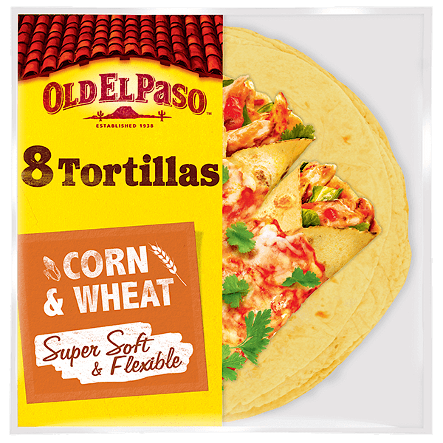 Ein Paket mit Mais- und Weißtortillas Old El Paso, 335 g
